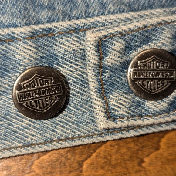 Harley Davidson Denim Vest - Picture 7 of 11